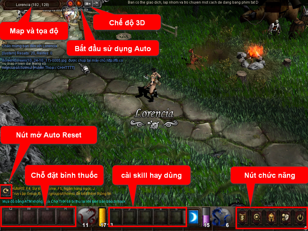Chức năng chính của Game MU Huyền Thoại Chức năng chính của Game MU Huyền Thoại