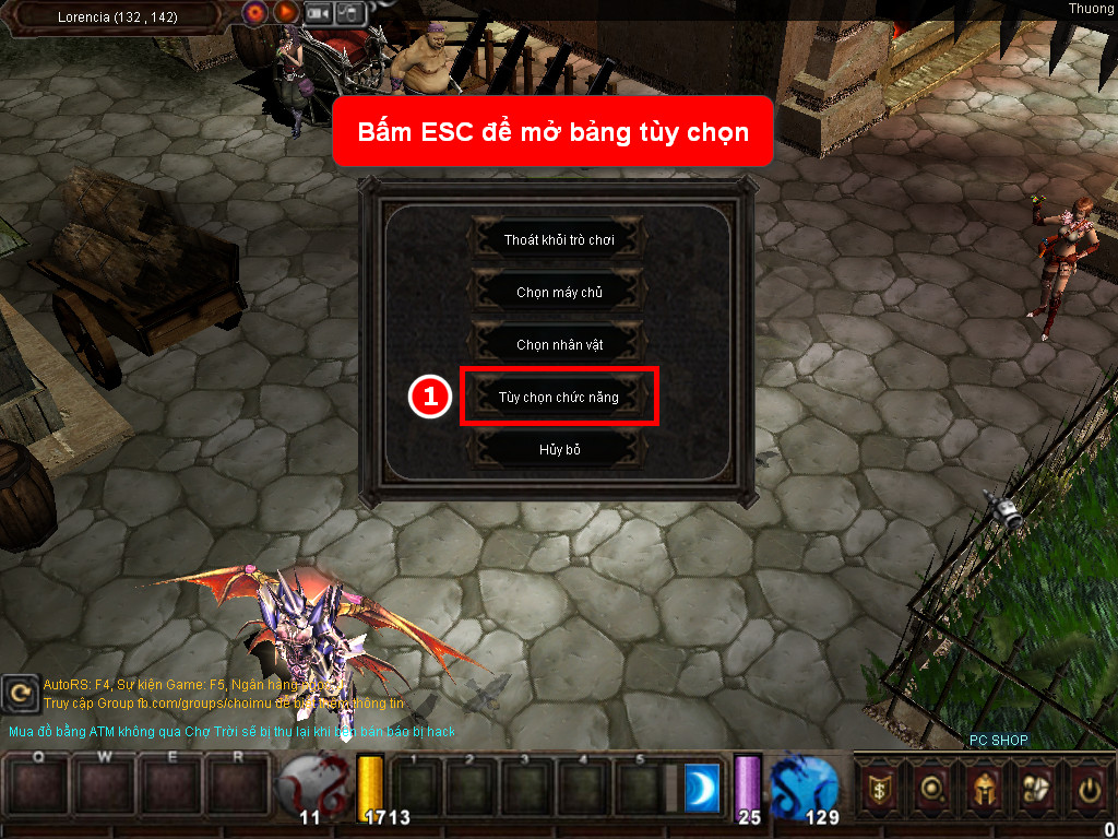 Chức năng chính của Game MU Huyền Thoại Chức năng chính của Game MU Huyền Thoại